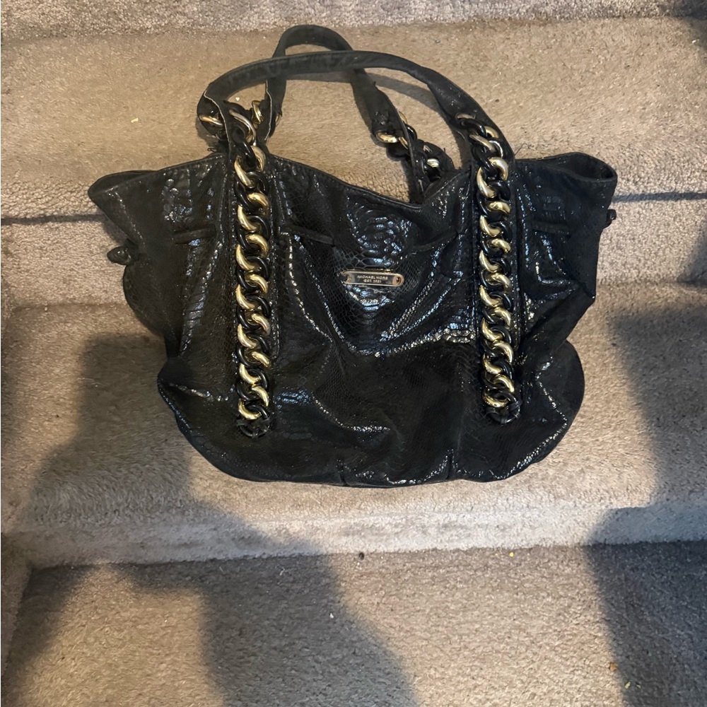 Black Chain-Handle Tote Bag byMichael kors needs TLC read description